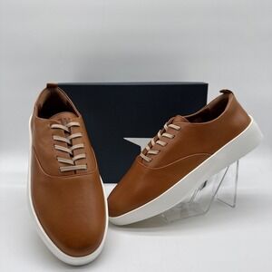 Wolf & Shepherd Cruise Lace-Up Shoes Mens Size 7.5 Honey Leather Casual Sneakers